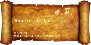 Aberle Péter névjegykártya